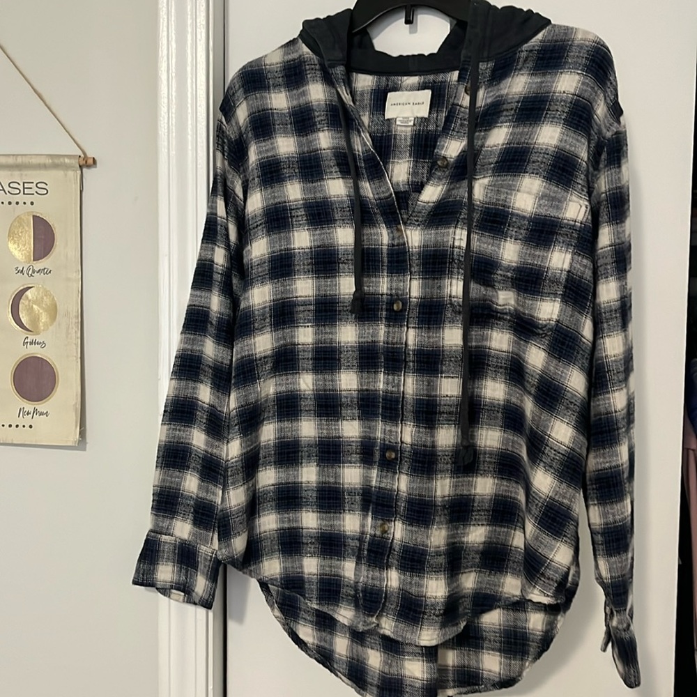 American Eagle Flannel with hood